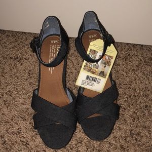 Toms cork wedges